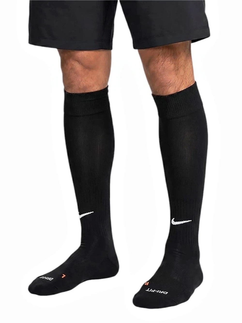 Nike Classic II Cushion Over-the-Calf Soccer Socks Black/White Men 6-8 NWT